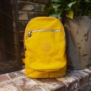 Kipling Yellow Backpack, Small, No Monkey. EUC!